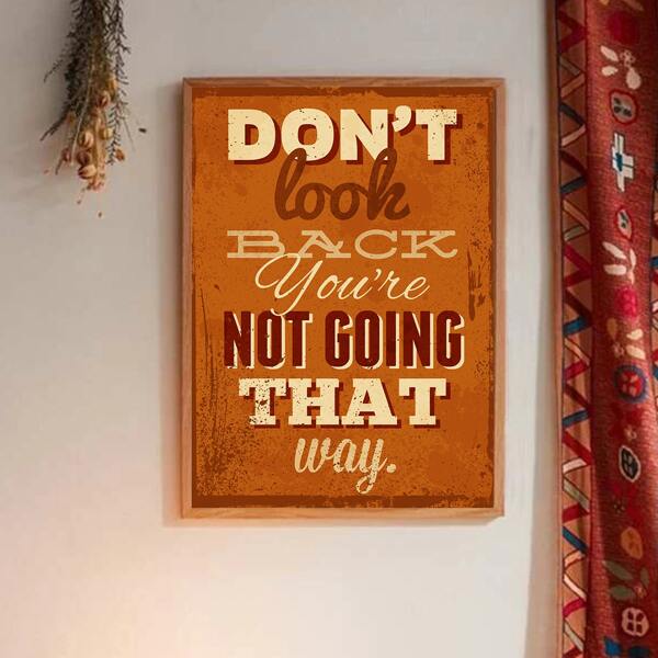 

Slogan Graphic Wall Painting Without Frame, Multicolor