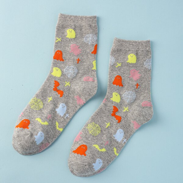 

Ghost Pattern Socks, Grey