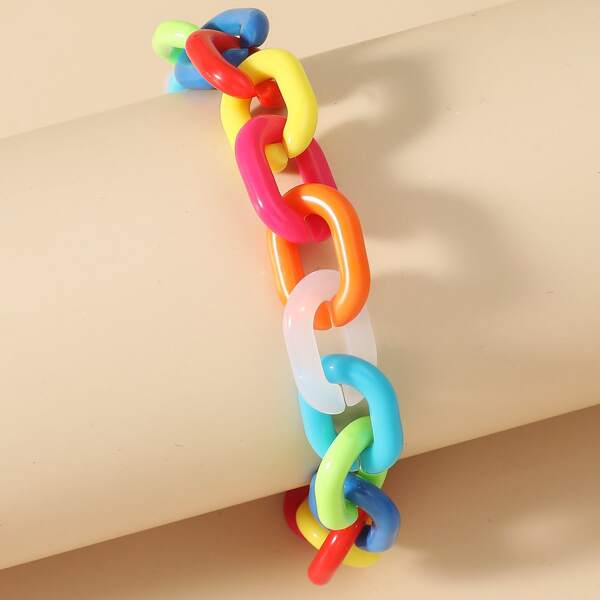 

Colorblock Link Bracelet, Multicolor