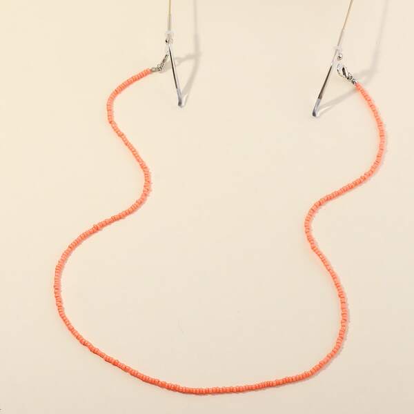 

Toddler Girls Beaded Glasses Chain, Orange