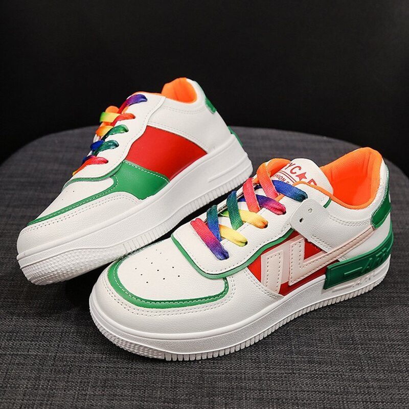 

Colorblock Lace-up Skate Shoes, Multicolor