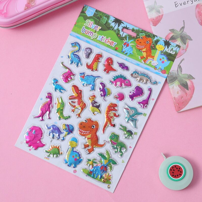 

1sheet Cartoon Dinosaur Print Sticker, Multicolor