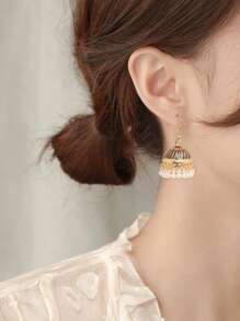 釘珠流蘇耳墜 - 彩色 - 查看 1