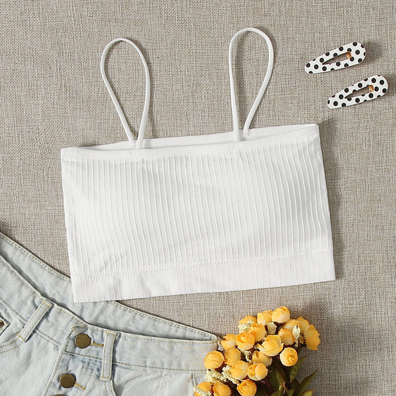 

1pc Simple Bralette, White