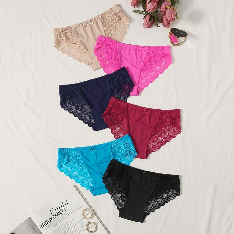 

6pack Floral Lace Panty Set, Multicolor