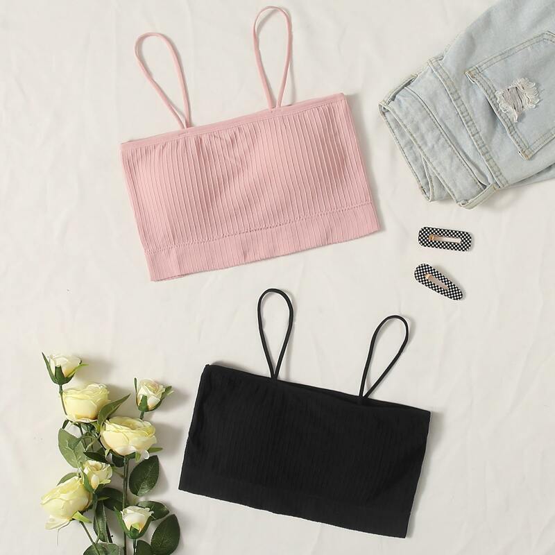 

2pack Plain Bralette, Multicolor