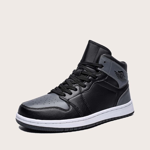 

Men Lace-up Front Wide Fit Sneakers, Black