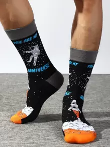 Vớ đồ họa khẩu hiệu nam - Nhiều màu - Xem 1