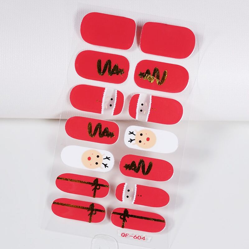 

1sheet Christmas Nail Sticker, Multicolor