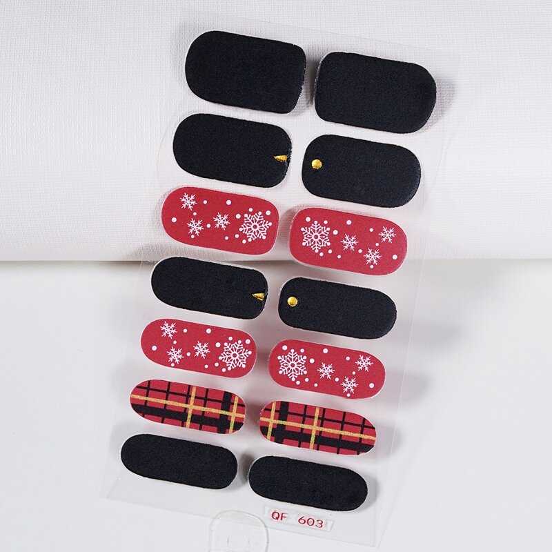 

1sheet Christmas Snowflake Nail Sticker, Multicolor