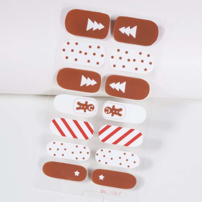 

1sheet Christmas Polka Dot Nail Sticker, Multicolor