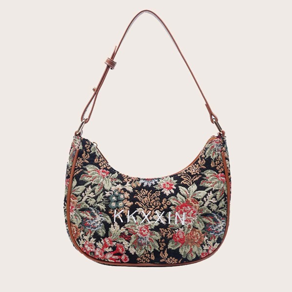 

Floral Pattern Shoulder Bag, Multicolor