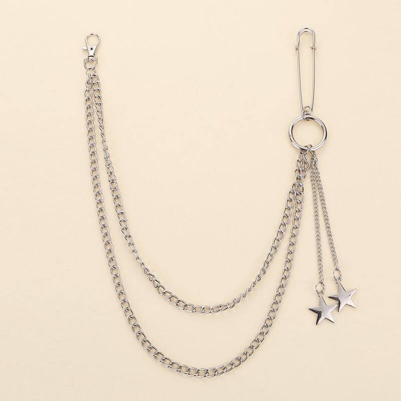 

Star Decor Waist Chain, Silver