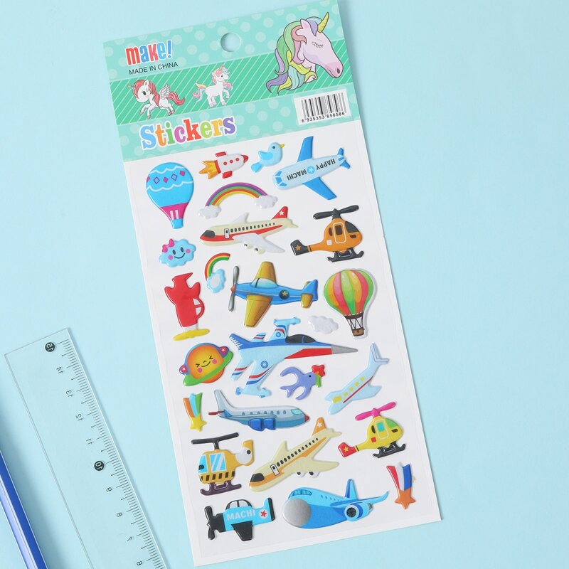 

1sheet Cartoon Graphic Sticker, Multicolor
