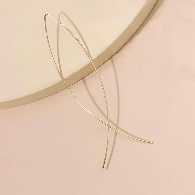 

Simple Geo Hoop Earrings, Gold