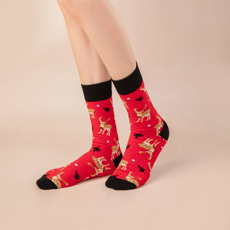 

Christmas Deer Pattern Socks, Multicolor