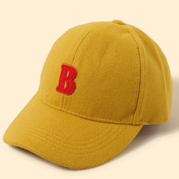 

Kids Letter Embroidery Baseball Cap, Yellow