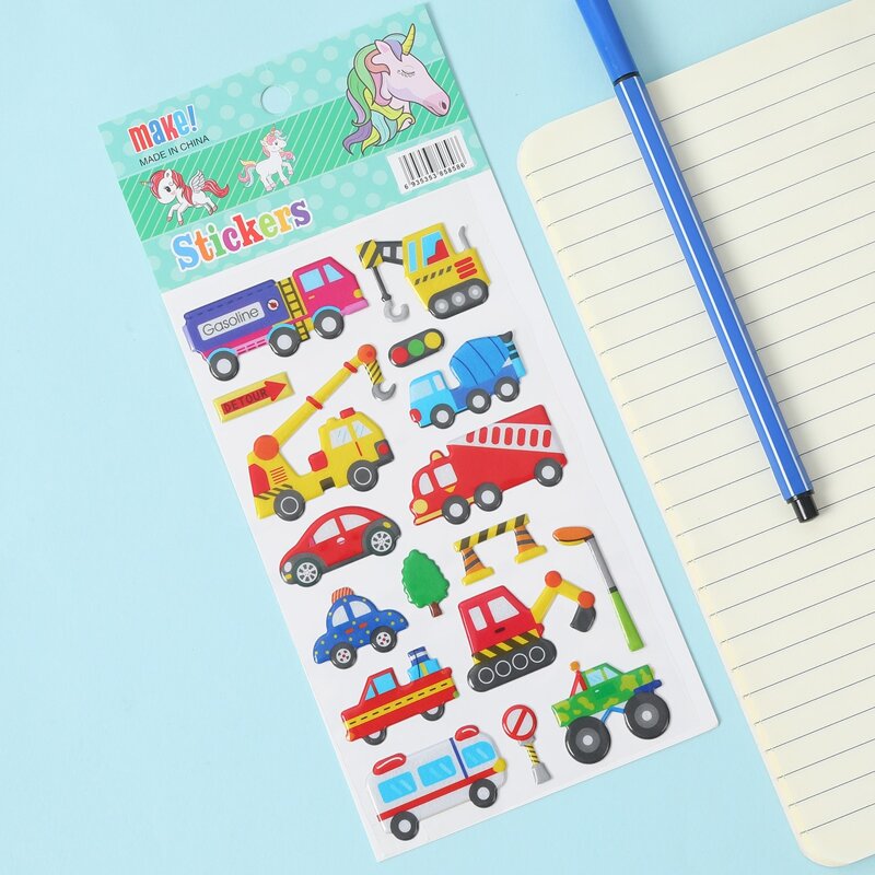 

1sheet Cartoon Graphic Sticker, Multicolor