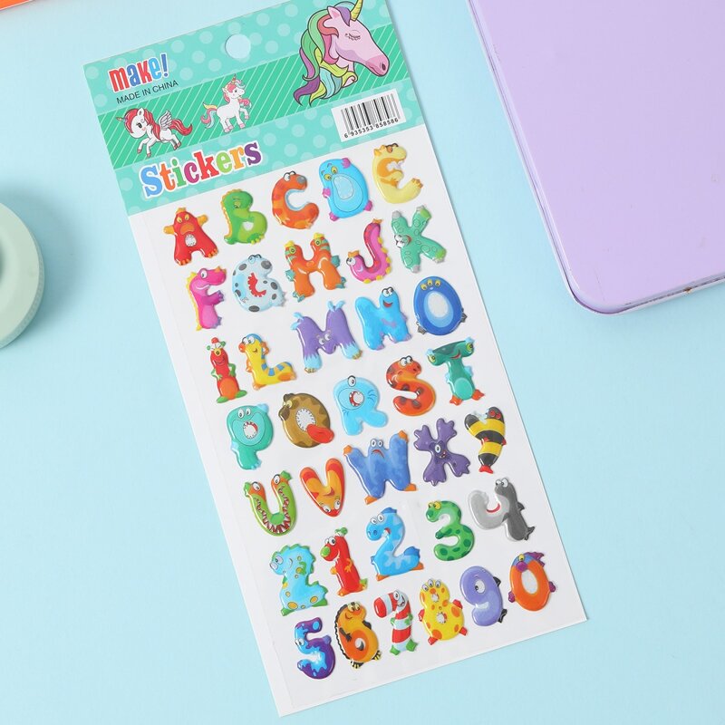 

1sheet Cartoon Graphic Sticker, Multicolor