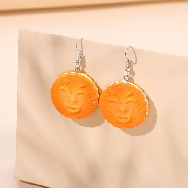 

Cookie Drop Earrings, Orange