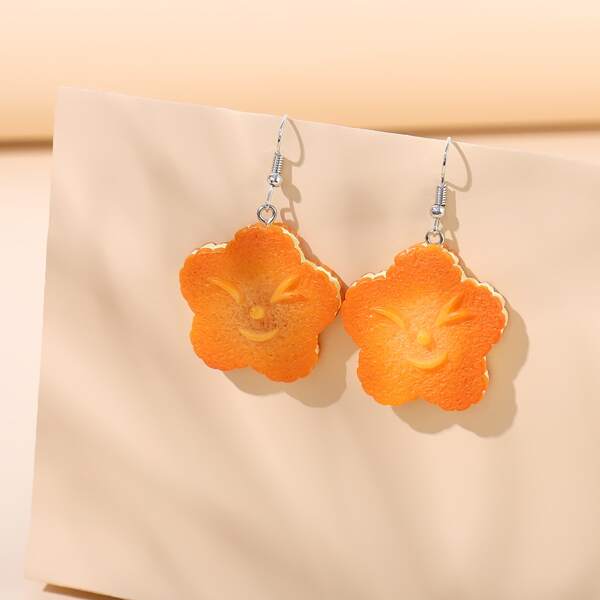 

Cookie Drop Earrings, Orange