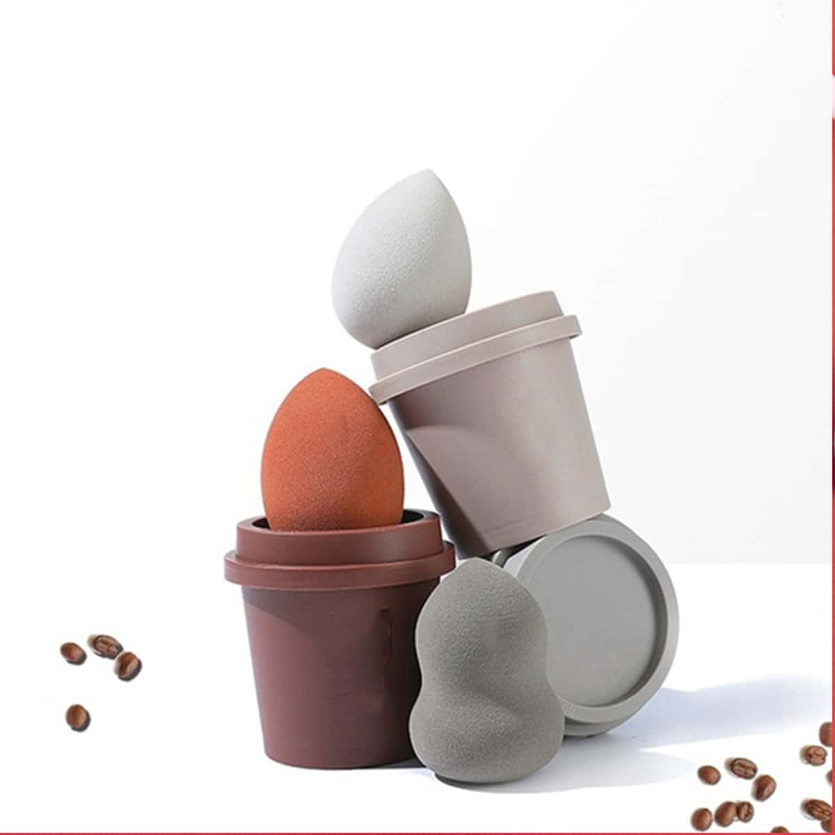 

Random 1pc Makeup Sponge With 1pc Storage Box, Multicolor