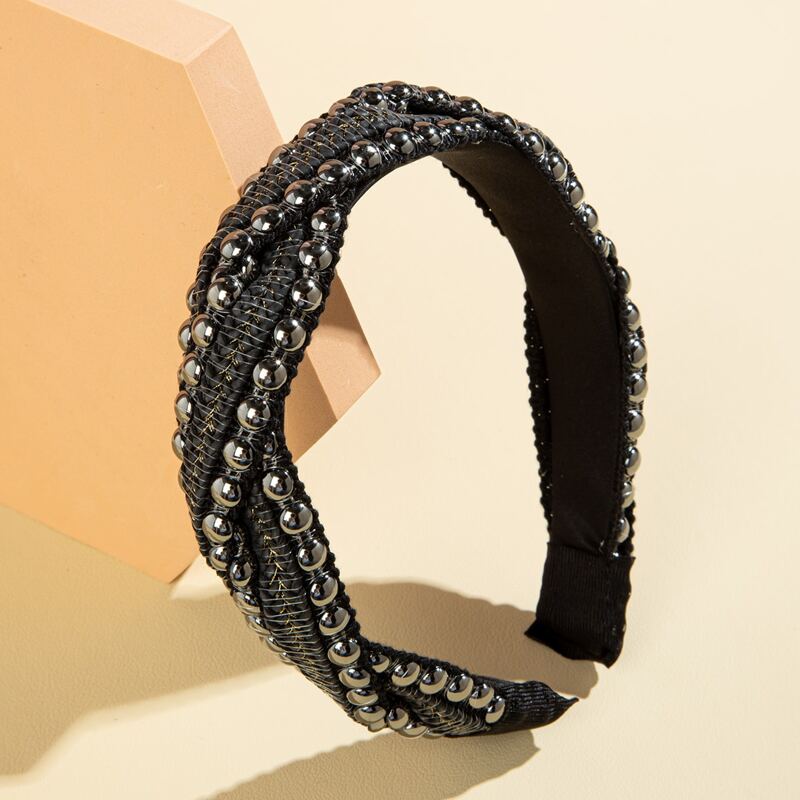 

Ball Decor Hair Hoop, Black