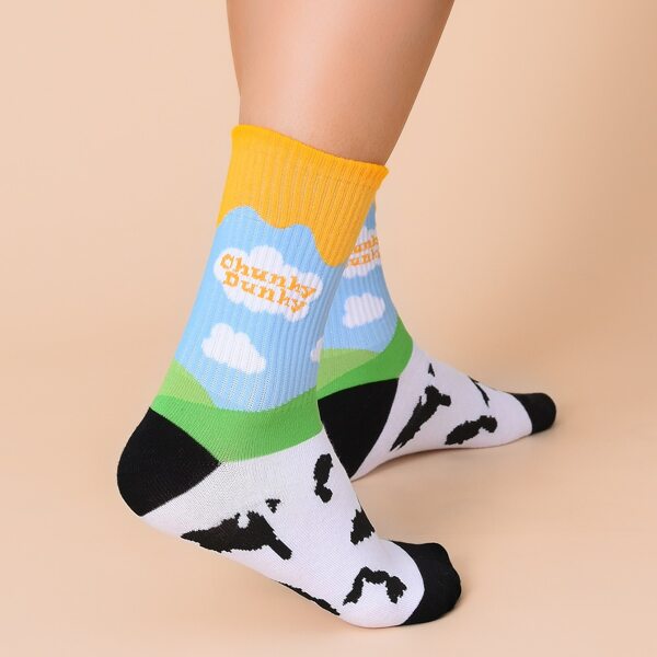 

Cow Graphic Socks, Multicolor