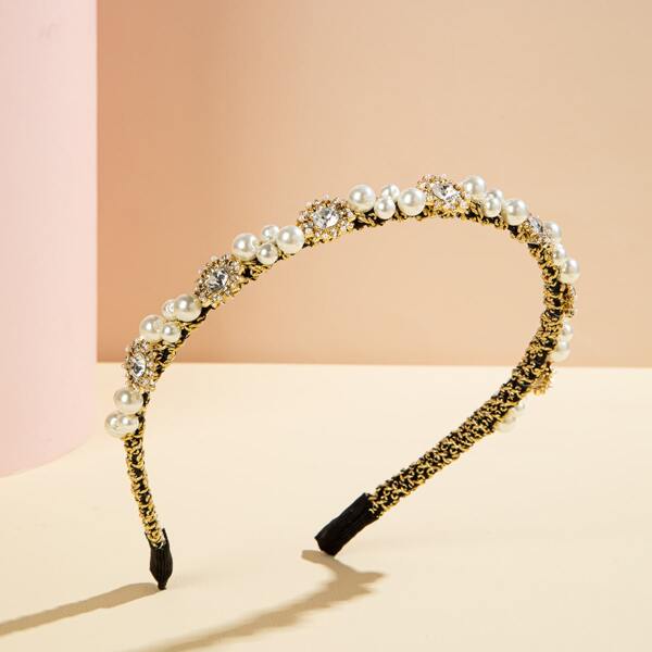

Faux Pearl Decor Hair Hoop, Multicolor