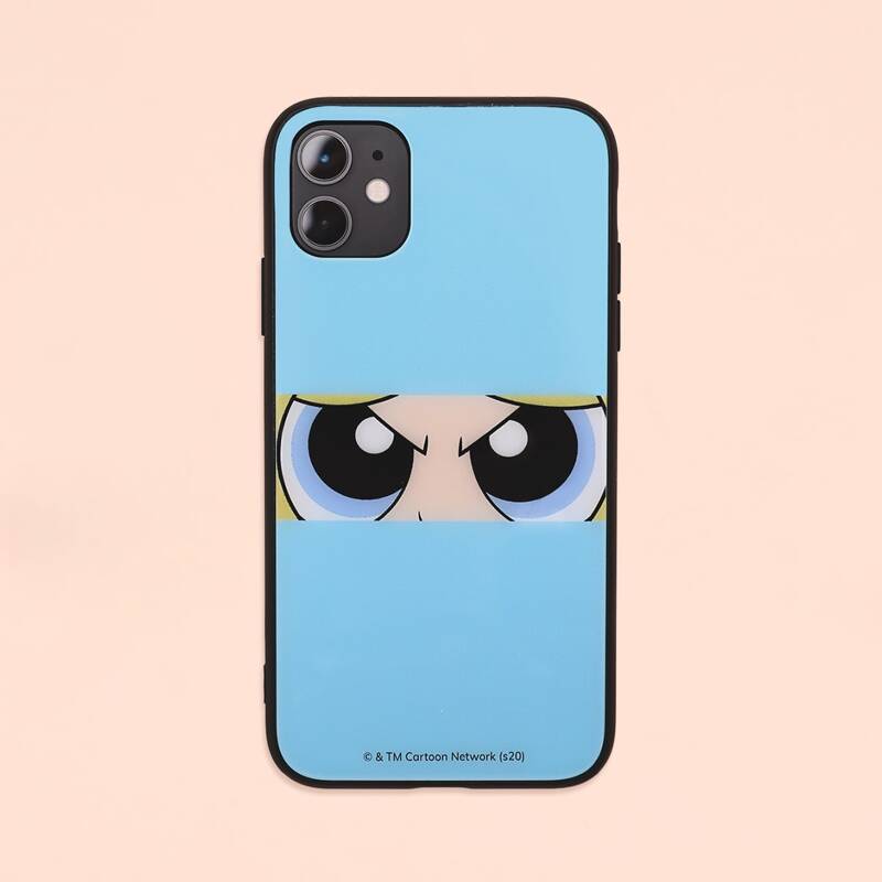 

ROMWE X The Powerpuff Girls Cartoon iPhone Case, Blue