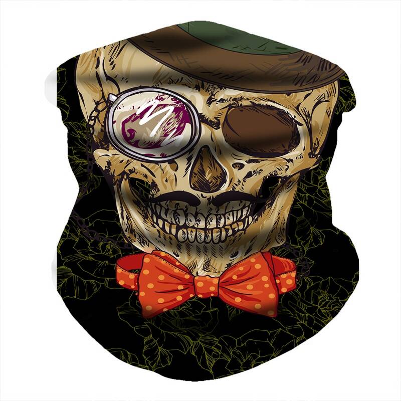

Guys Skull Pattern Sun Protection For The Face, Multicolor