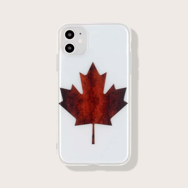 

Maple Leaf iPhone Case, Brown