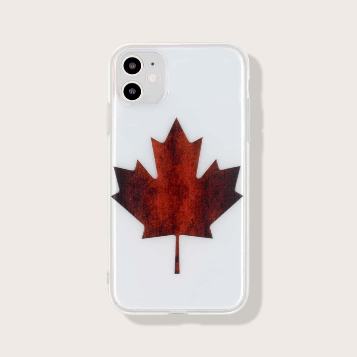 

Maple Leaf iPhone Case, Brown