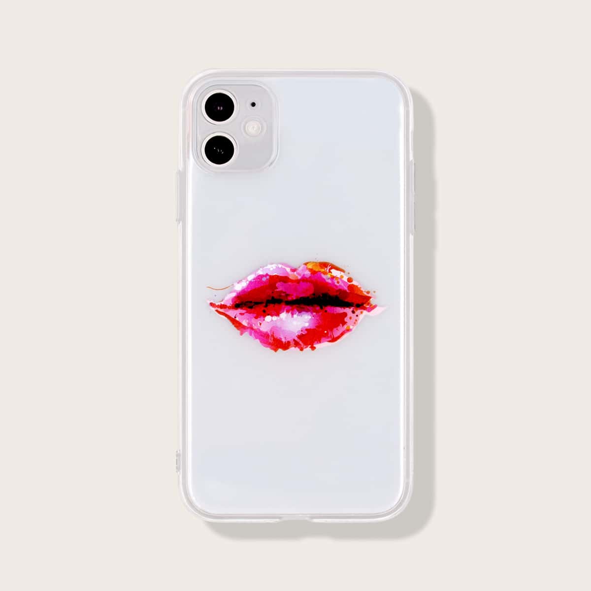 

Lip Pattern iPhone Case, Red