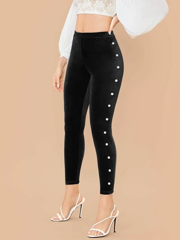 velvet skinny trousers uk