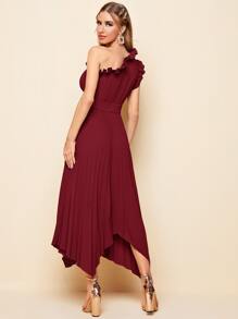 SHEIN BAE Đầm Dây kéo màu trơn Hấp dẫn - Màu Tím - Xem 2