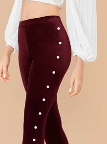 Mulvari Quần Ngọc trai màu trơn Hấp dẫn - Màu Tím - Xem 4