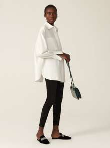 SHEIN 寬鬆口袋襯衫 - 白色 - 查看 6