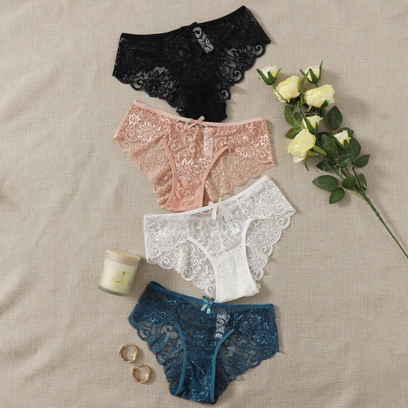 

4pack Floral Lace Panty Set, Multicolor