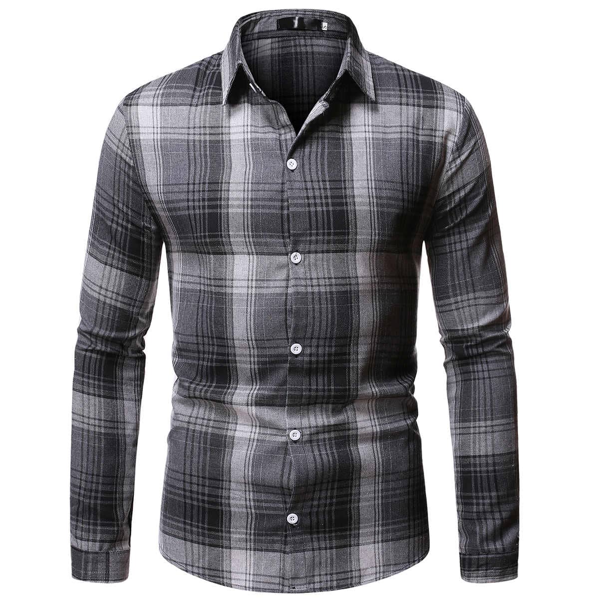 

Men Plaid Button Up Shirt, Multicolor