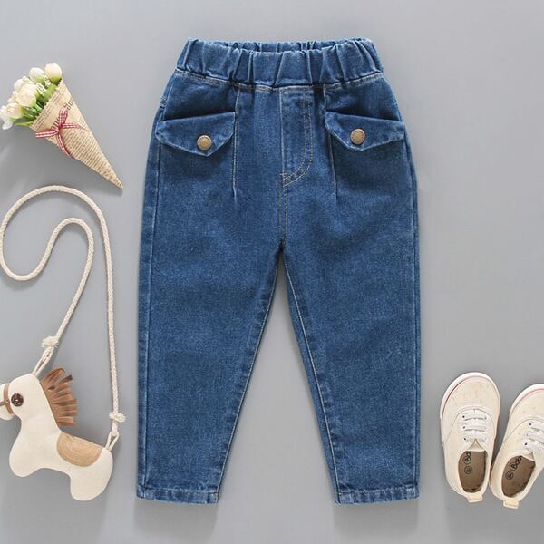 

Toddler Boys Pocket Front Tapered Jeans, Medium wash
