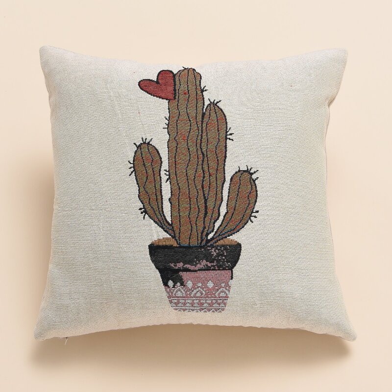 

Cactus Print Cushion Cover Without Filler, Multicolor