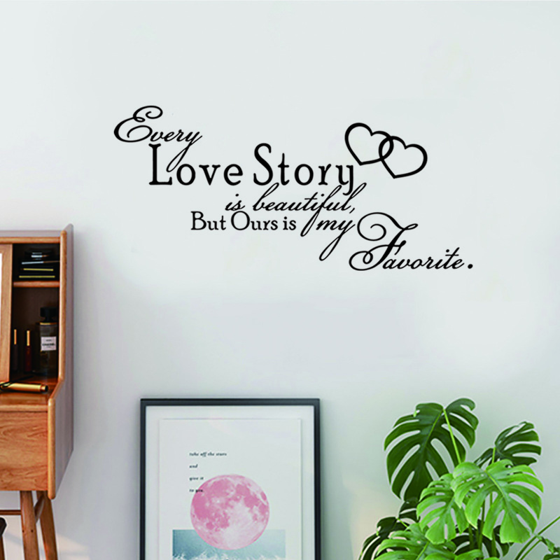 

Slogan Graphic Wall Sticker, Black