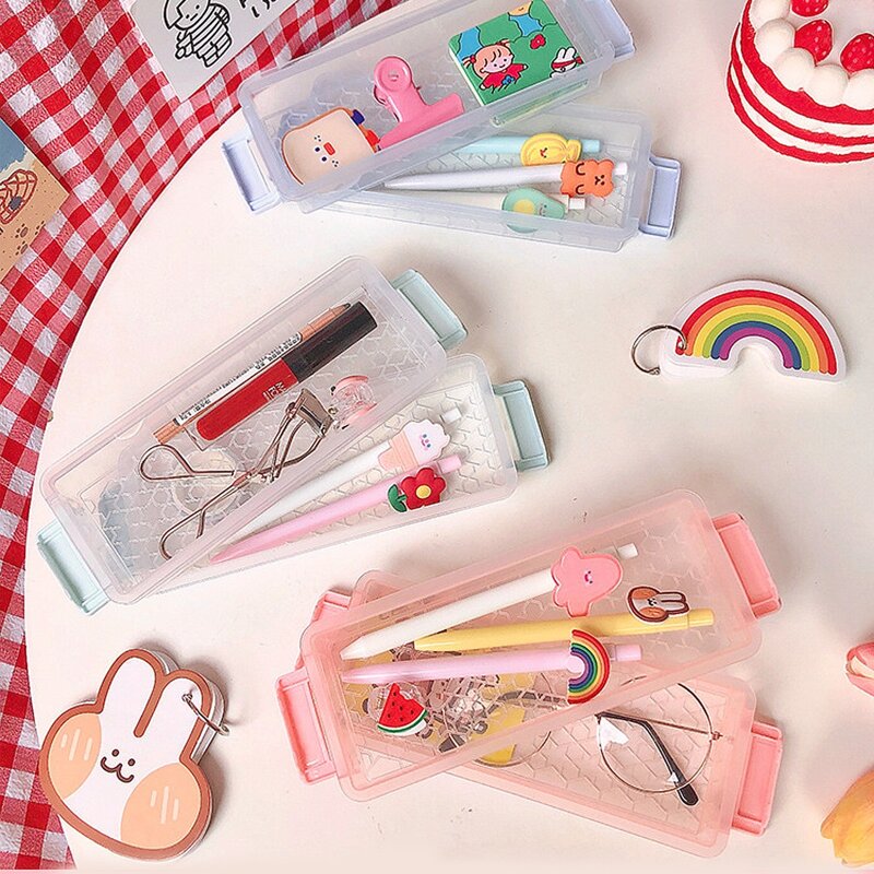 

1pc Double Layer Random Pencil Case, Multicolor