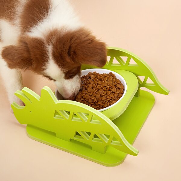 

1pc Dog Feeding Bowl & 1pc Detachable Stand, Green