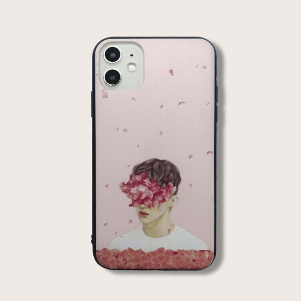 

Чехол для iPhone с графическим рисунком, Розовые