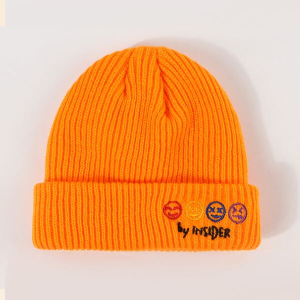 

Embroidery Decor Docker Hat, Orange
