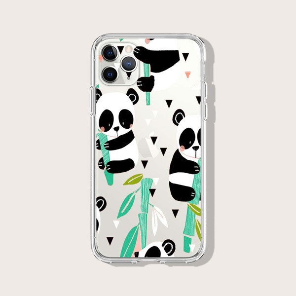 

Прозрачный чехол для iPhone с рисунком панды