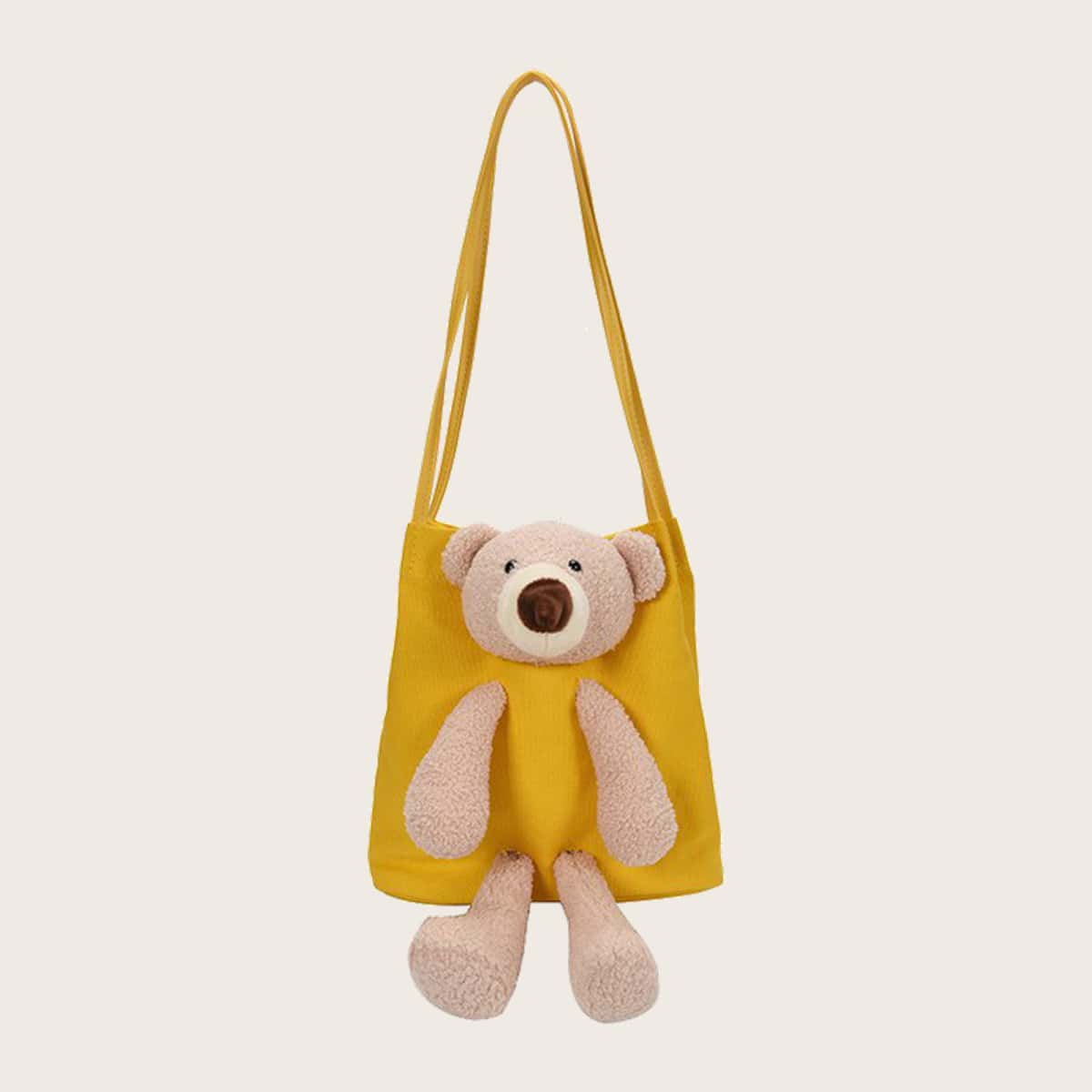 

Doll Bear Decor Shopper Bag, Yellow