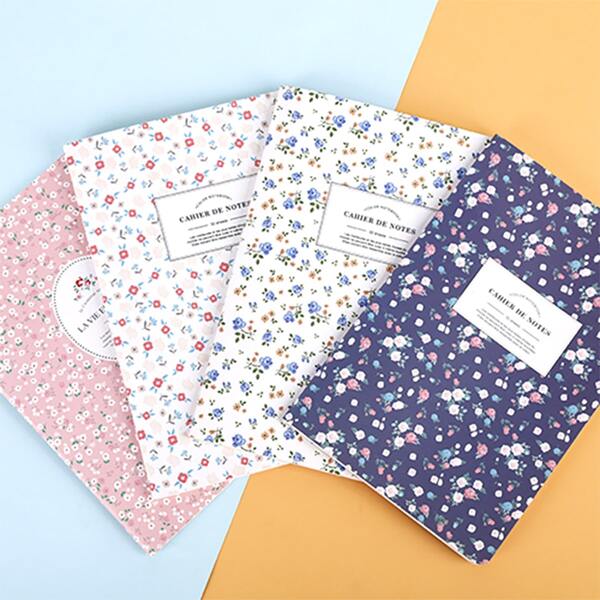 

1pack Flower Print Cover Random Notebook, Multicolor